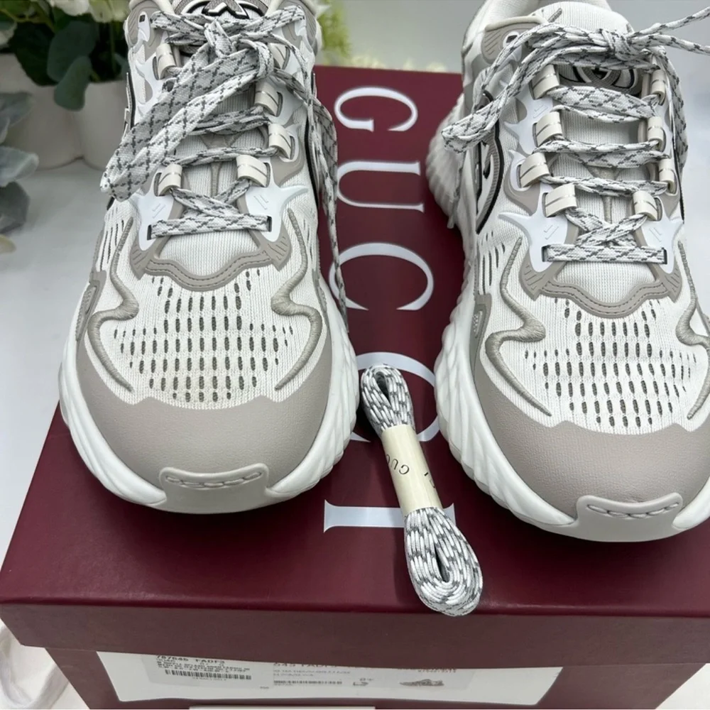 Men’s Gucci ripple splash low top sneakers size 8.5 fits 9.5 US made in Italy